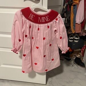 Pink and Red Heart Kids Dress